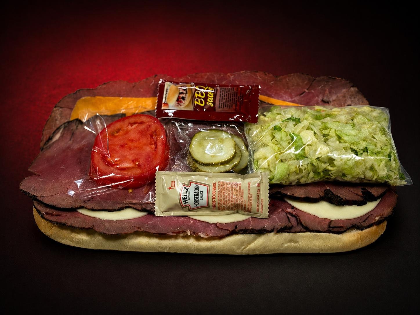 Galiffa's gourmet sub loaded with fresh deli meat and cheese for fundraising