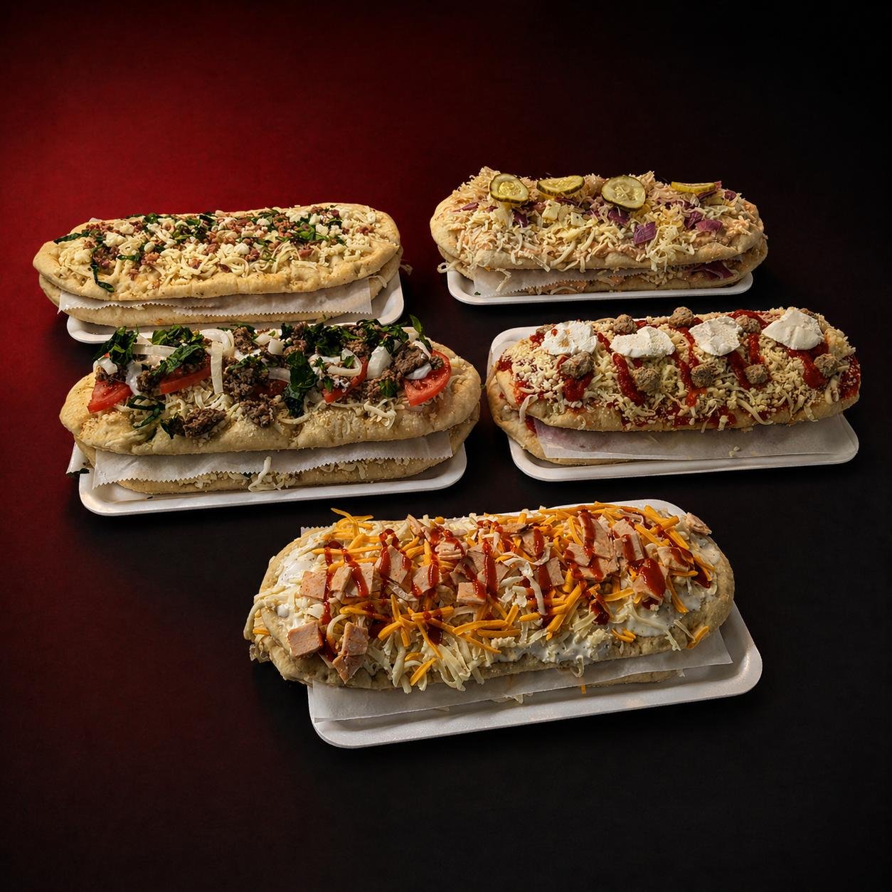 Galiffa's gourmet flatbreads in 6 unique varieties including Gyro, Reuben, Buffalo Chicken and more